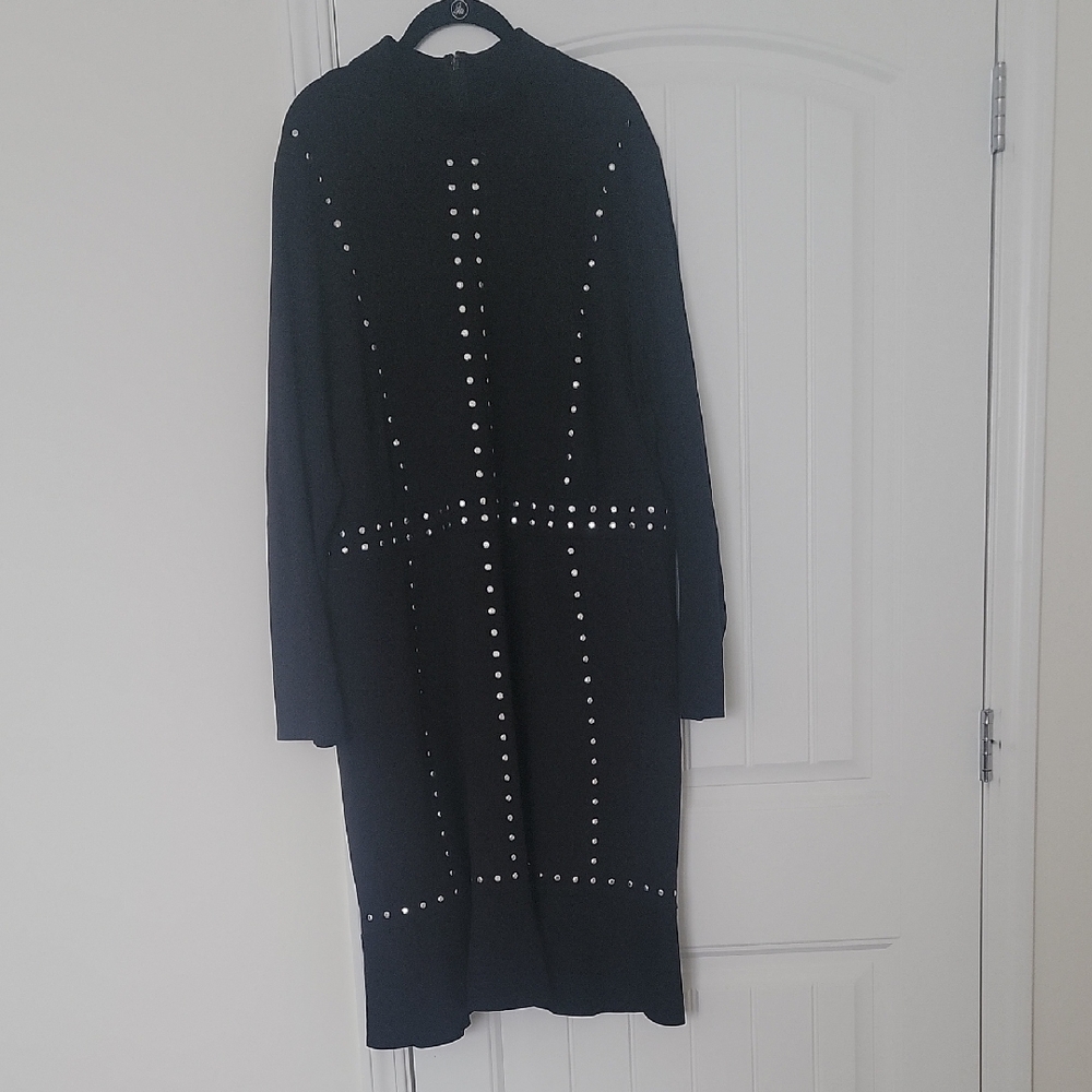 Elegant Black Studded Dress